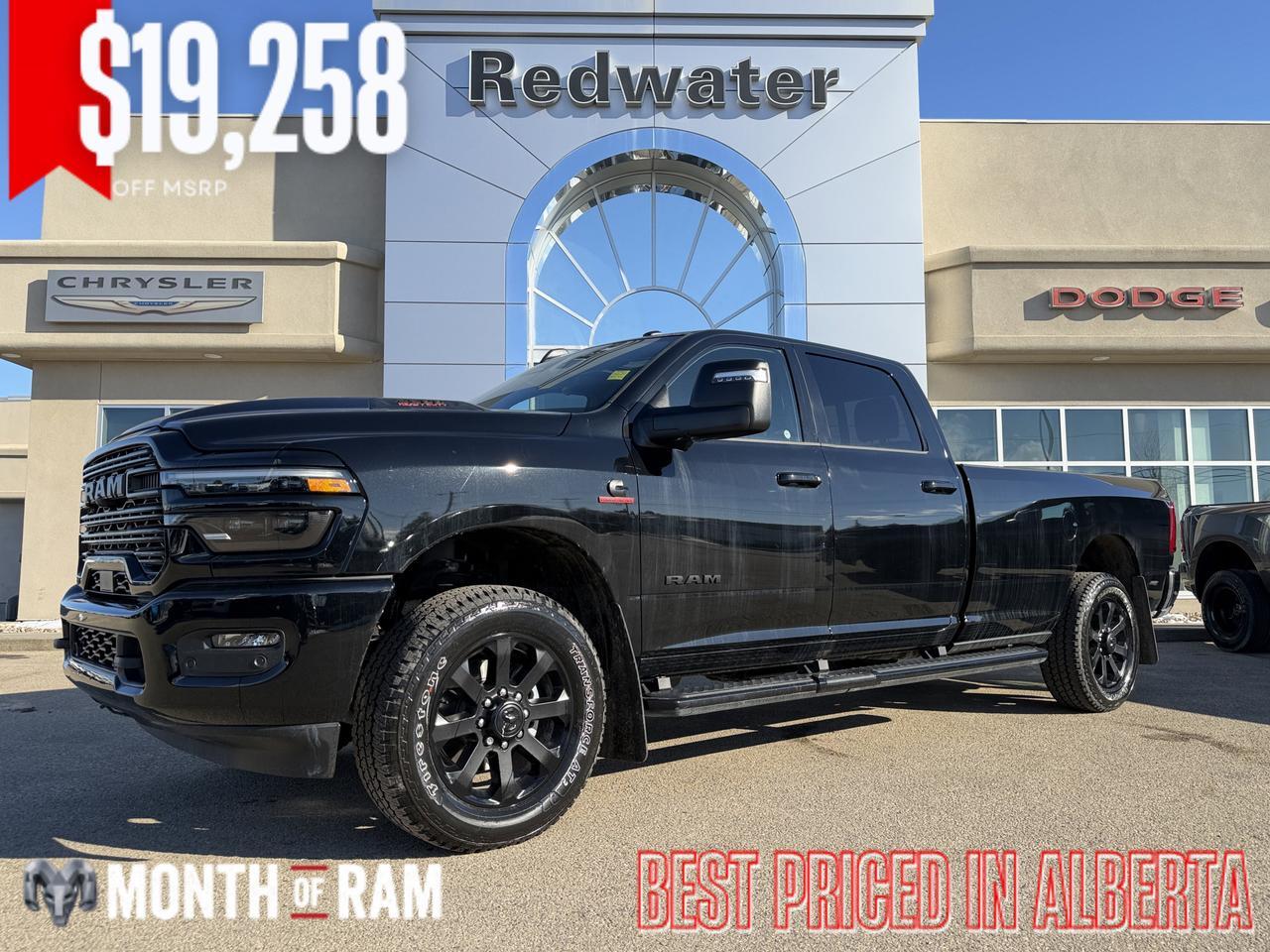 2026 Ram 3500 Laramie Crew Cab 4x4 Long Box | Cummins Diesel | Leather | Heated Vented Seats | NAV | 12IN Display