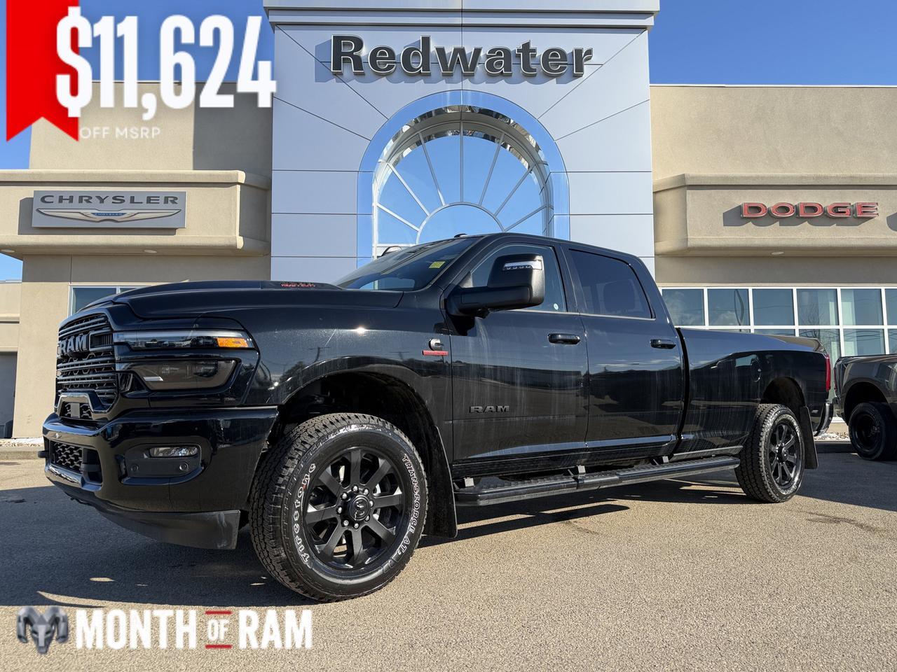 2026 Ram 3500 Laramie Crew Cab 4x4 Long Box | Cummins Diesel | Leather | Heated Vented Seats | NAV | 12IN Display