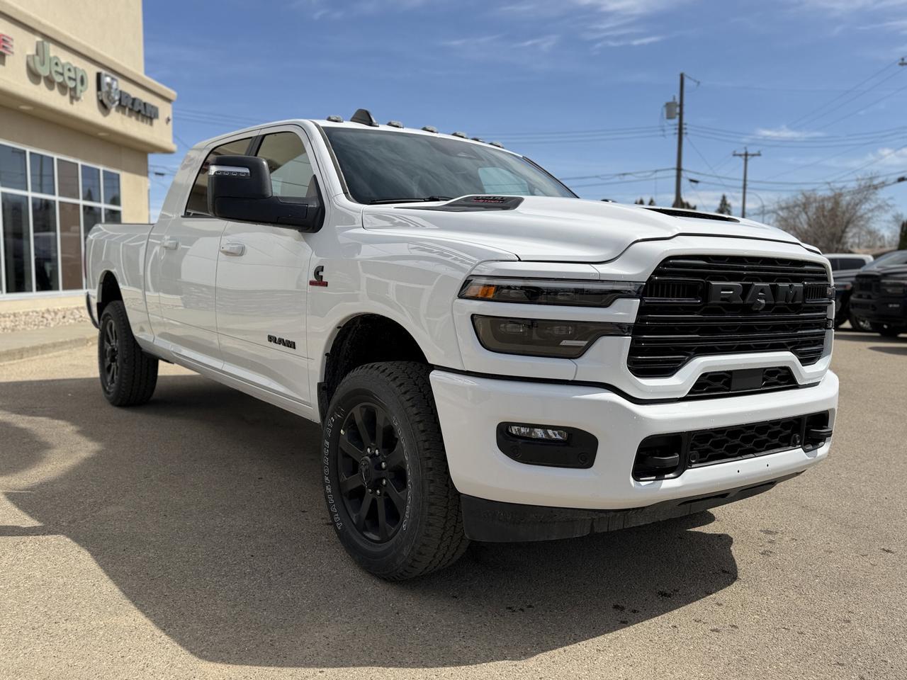 2026 Ram 3500 Laramie Mega Cab 4x4 | Cummins Diesel | 5th Wheel Prep | Sunroof | NAV | Leather Heated Vented Seats Redwater AB