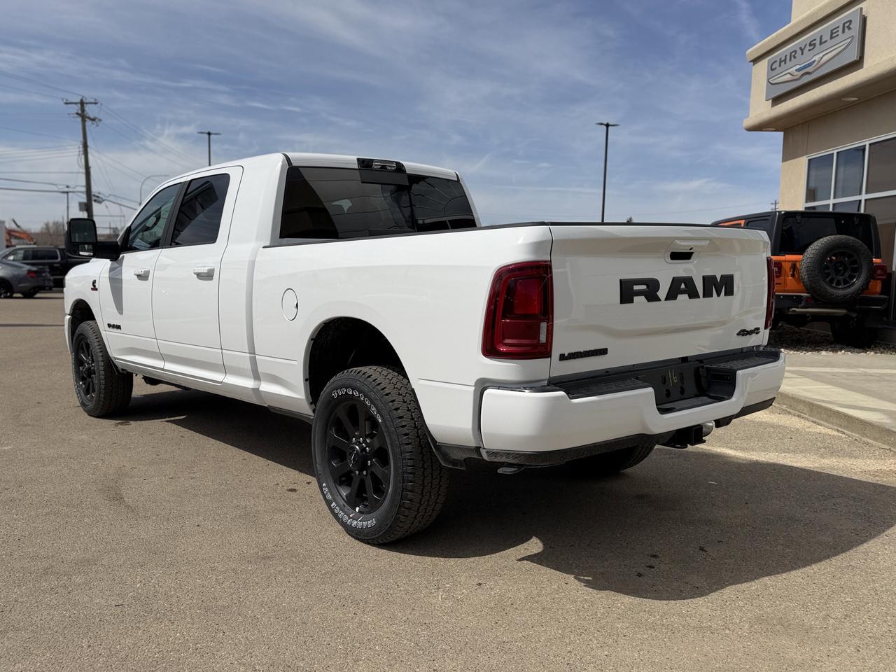 2026 Ram 3500 Laramie Mega Cab 4x4 | Cummins Diesel | 5th Wheel Prep | Sunroof | NAV | Leather Heated Vented Seats Redwater AB