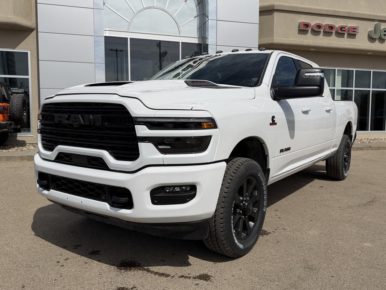 2026 Ram 3500 Laramie Mega Cab 4x4 | Cummins Diesel | 5th Wheel Prep | Sunroof | NAV | Leather Heated Vented Seats Redwater AB