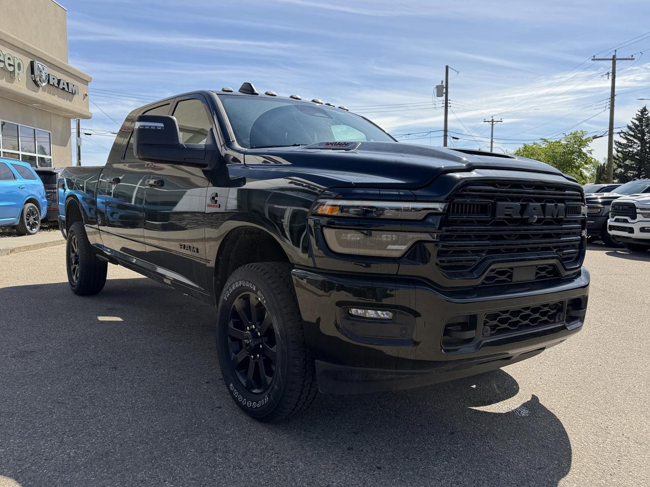 2026 Ram 3500 Laramie Mega Cab 4x4 | Cummins Diesel | Night Edition | Black Leather | 5th Wheel Prep | Sunroof Redwater AB