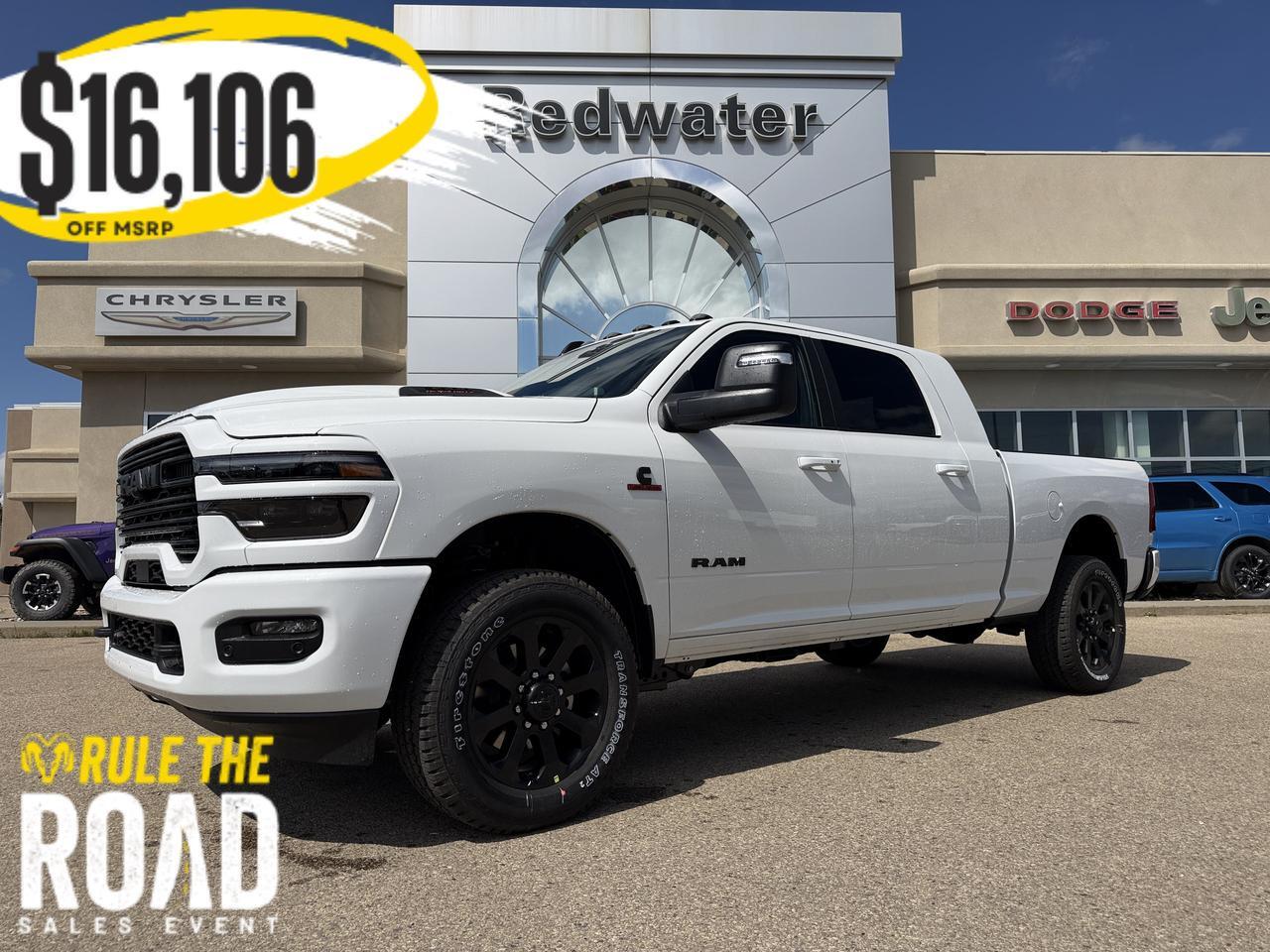 2026 Ram 3500 Laramie Mega Cab 4x4 | Cummins Turbo Diesel | Premium Leather | Heated Vented Front Seats | NAV