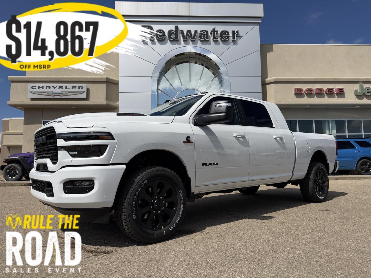 2026 Ram 3500 Laramie Mega Cab 4x4 | Cummins Turbo Diesel | Premium Leather | Heated Vented Front Seats | NAV