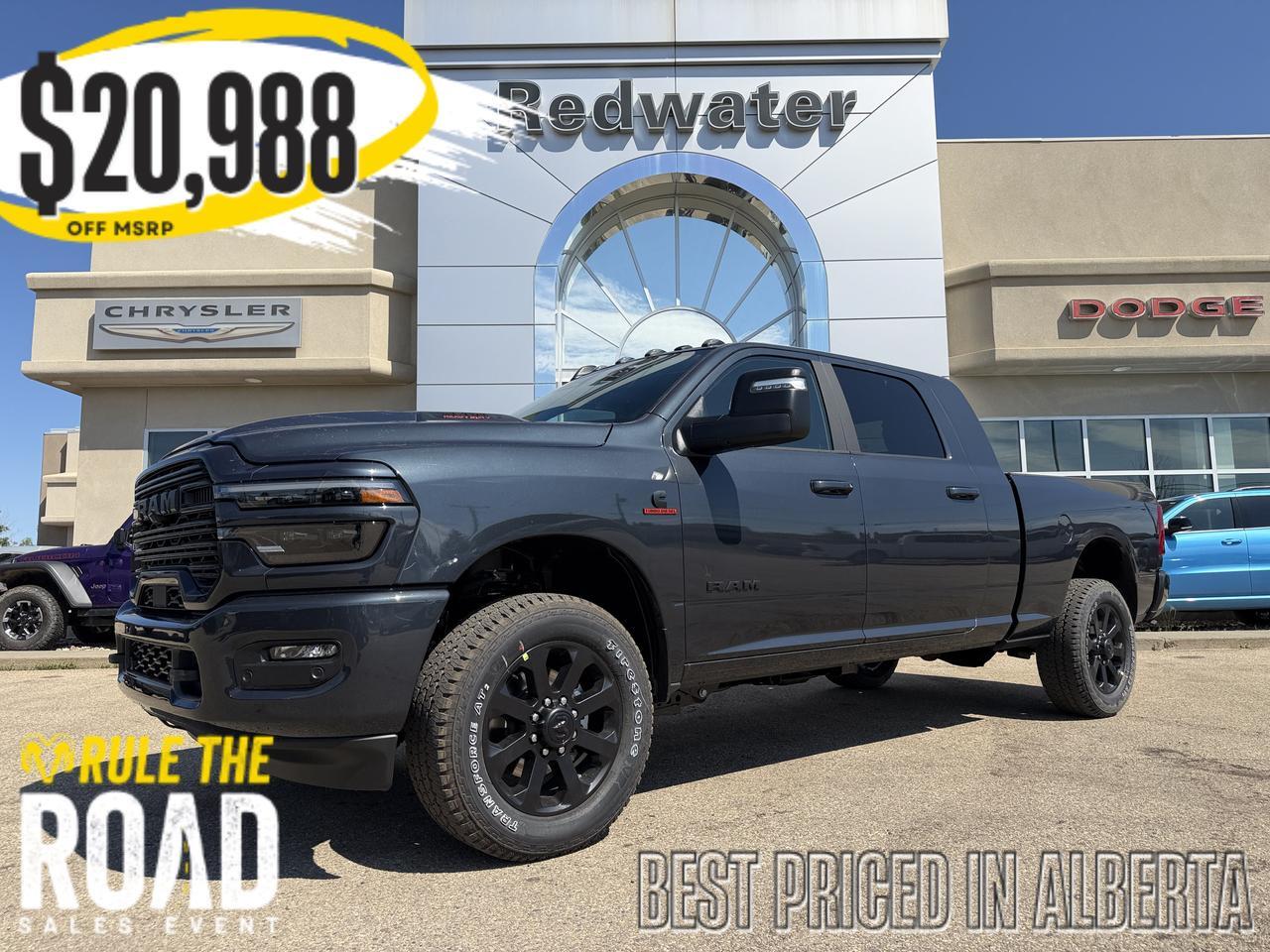 2026 Ram 3500 Laramie Mega Cab 4x4 | HO Turbo Diesel |Forged Blue | Black Leather | NAV | Towing Prep