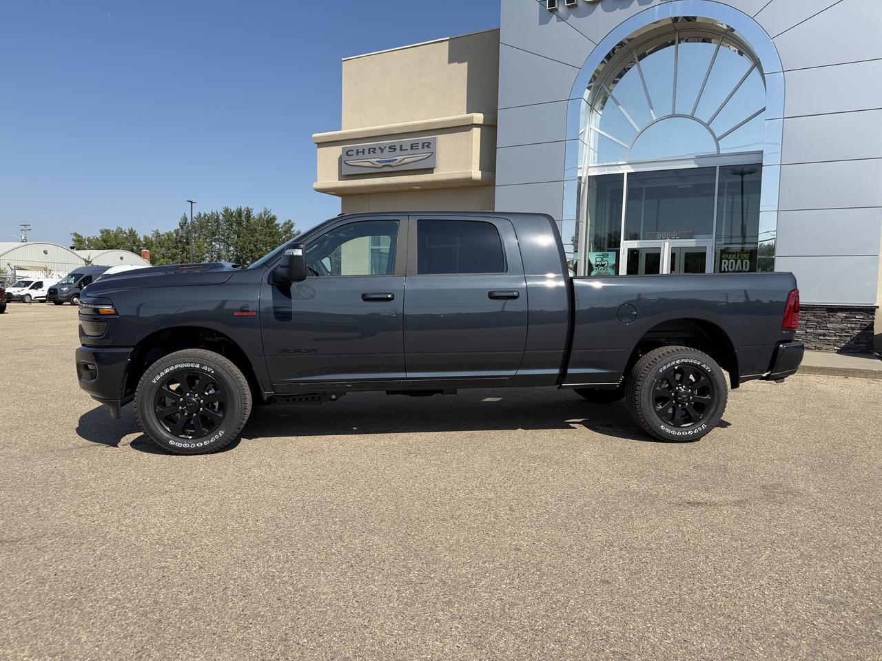 2026 Ram 3500 Laramie Mega Cab 4x4 | Heated Vented Leather Seats | NAV | 5th Wheel Prep | Remote Start | Leather Redwater AB