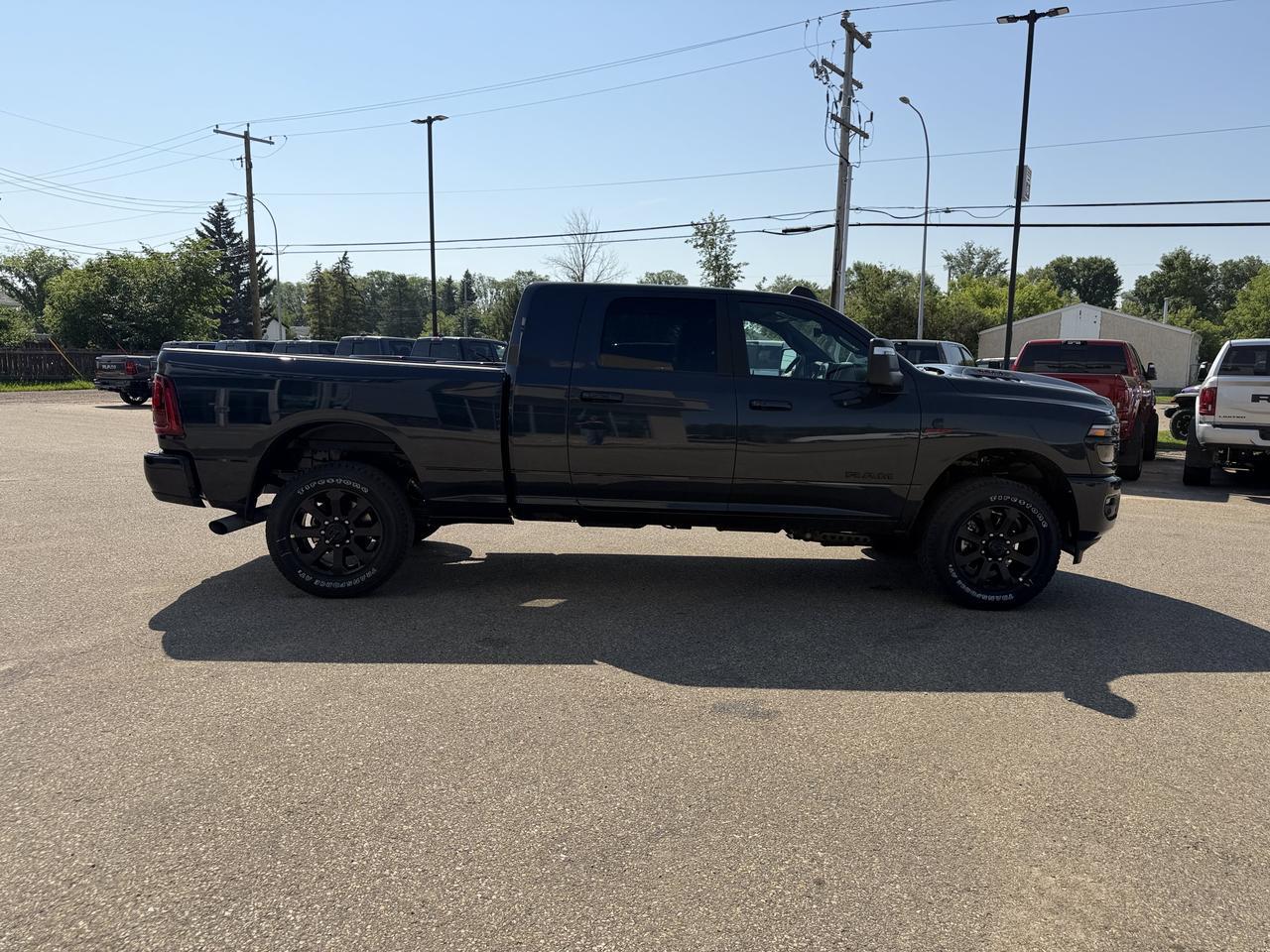 2026 Ram 3500 Laramie Mega Cab 4x4 | Heated Vented Leather Seats | NAV | 5th Wheel Prep | Remote Start | Leather Redwater AB
