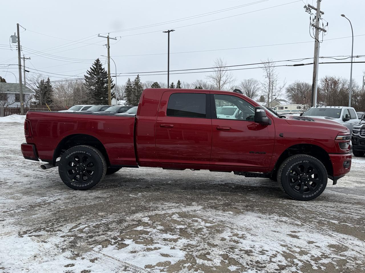 2026 Ram 3500 Laramie Mega Cab 4x4 | Molten Red | Cummins Diesel | Leather | Heated Seats | NAV | Remote Start Redwater AB