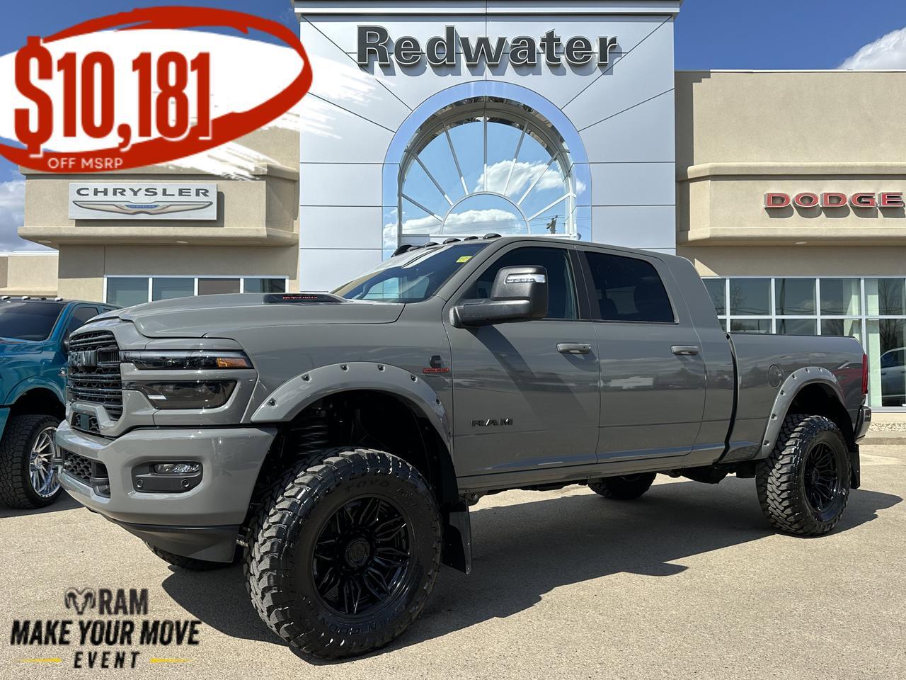 2026 Ram 3500 Laramie Mega Cab 4x4 | RIG READY RAM | 5" Lift | 20" Fuel Wheels | 37" Toyo MT | 5th Wheel Prep |