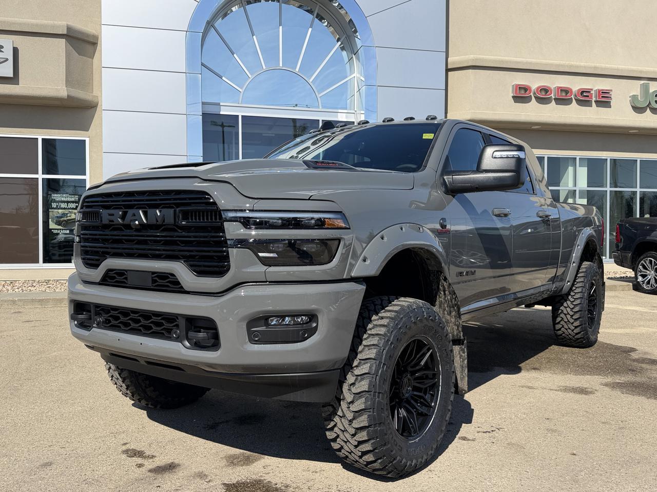2026 Ram 3500 Laramie Mega Cab 4x4 | Rig Ready Ram | 5th Wheel Prep | 12IN Touchscreen | Heated Vented Leather Redwater AB
