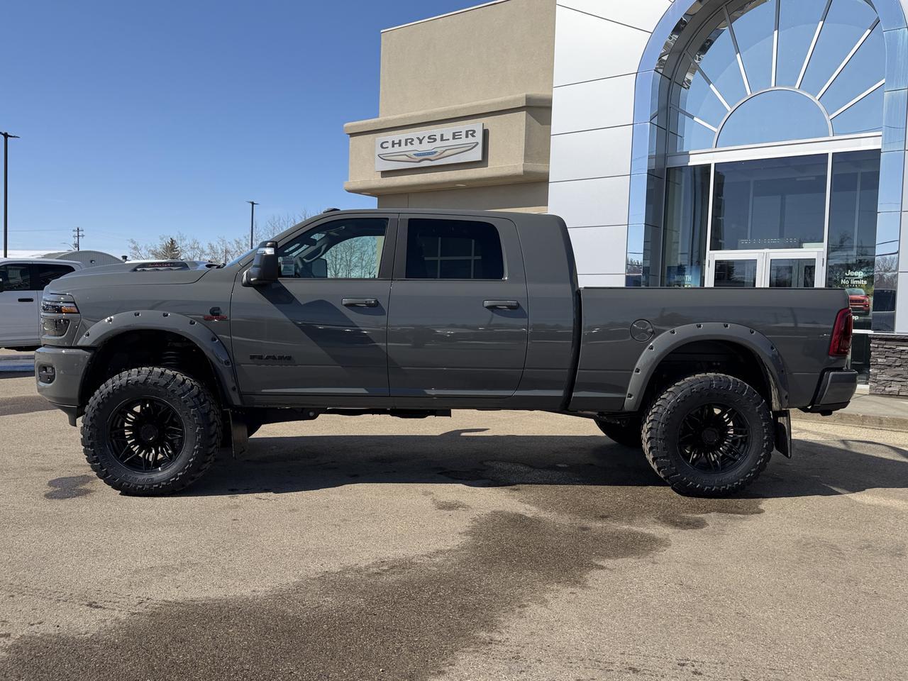 2026 Ram 3500 Laramie Mega Cab 4x4 | Rig Ready Ram | 5th Wheel Prep | 12IN Touchscreen | Heated Vented Leather Redwater AB