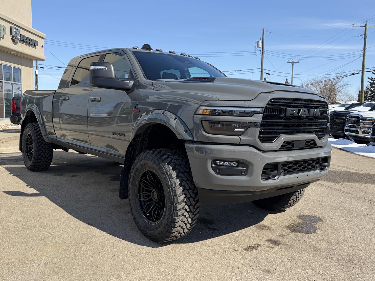 2026 Ram 3500 Laramie Mega Cab 4x4 | Rig Ready Ram | 5th Wheel Prep | 12IN Touchscreen | Heated Vented Leather Redwater AB