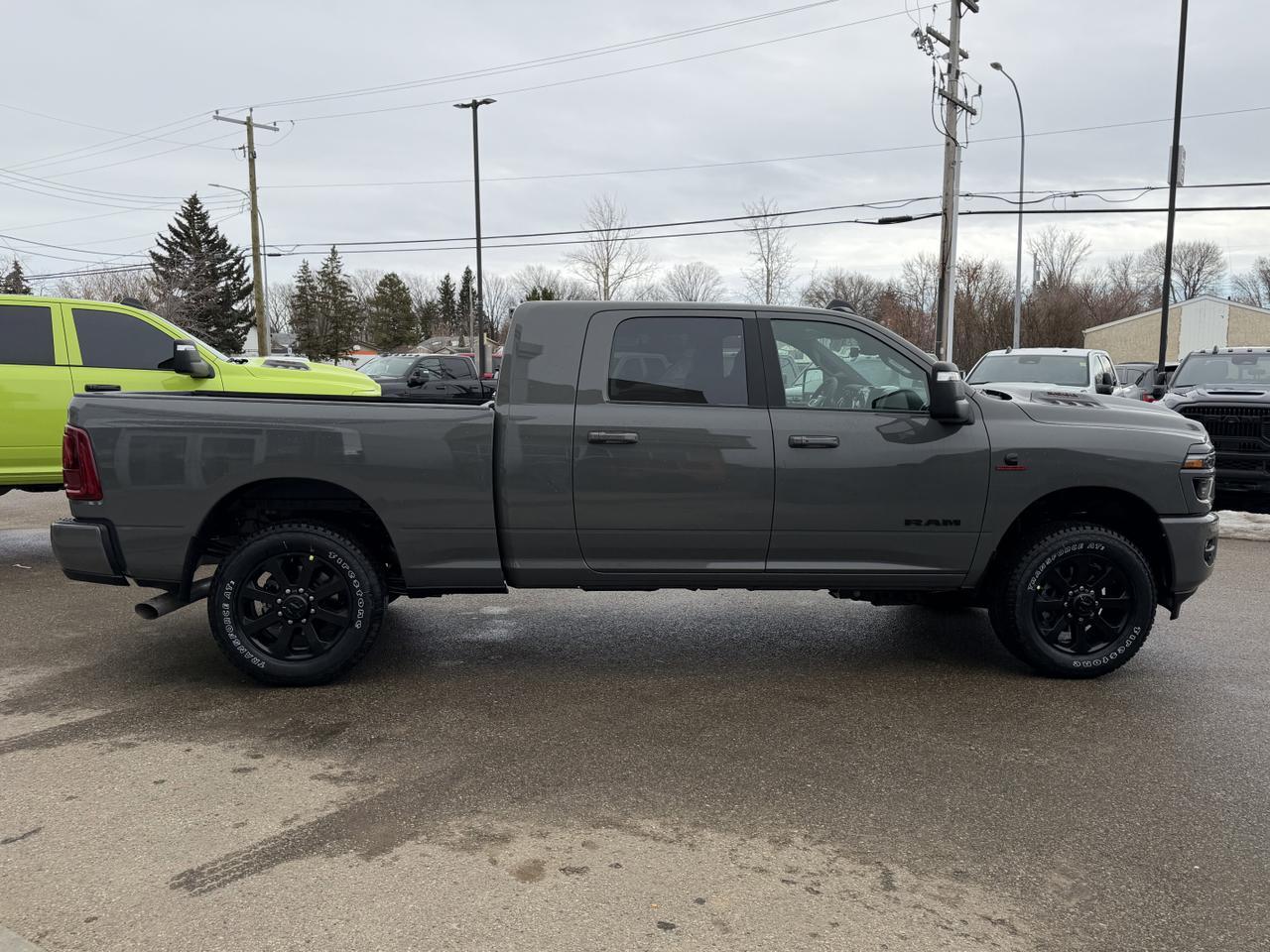 2026 Ram 3500 Laramie Mega Cab 4x4 | Rig Ready Ram | 5th Wheel Prep | 12IN Touchscreen | Heated Vented Leather Redwater AB