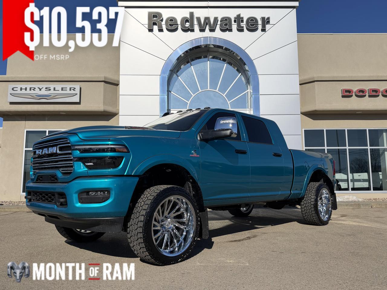 2026 Ram 3500 Laramie Mega Cab 4x4 | Rig Ready Ram | BLUDACRIS | 24" Rim's | Custom Wrap | 3" Lift | Rock Lights