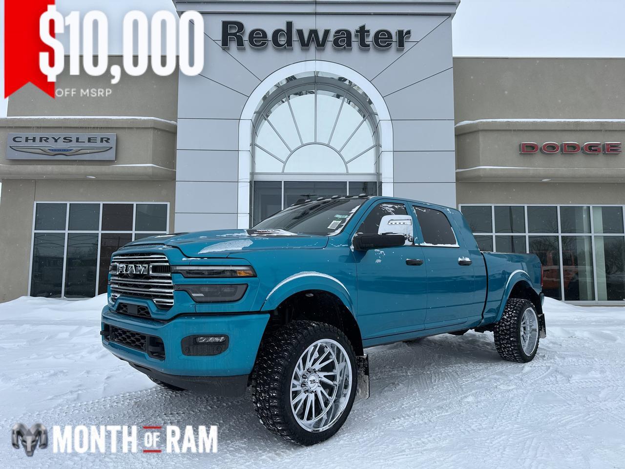 2026 Ram 3500 Laramie Mega Cab 4x4 | Rig Ready Ram | BLUDACRIS | 24" Rim's | Custom Wrap | 3" Lift | Rock Lights