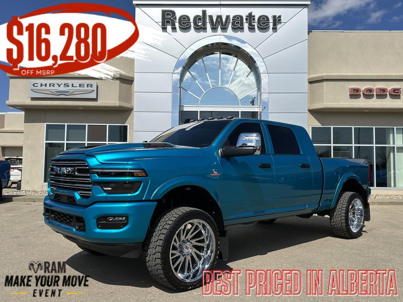 2026 Ram 3500 Laramie Mega Cab 4x4 | Rig Ready Ram | BLUDACRIS | 24" Rim's | Custom Wrap | 3" Lift | Rock Lights