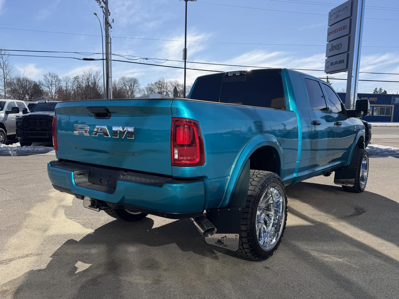 2026 Ram 3500 Laramie Mega Cab 4x4 | Rig Ready Ram | BLUDACRIS | 24" Rim's | Custom Wrap | 3" Lift | Rock Lights Redwater AB