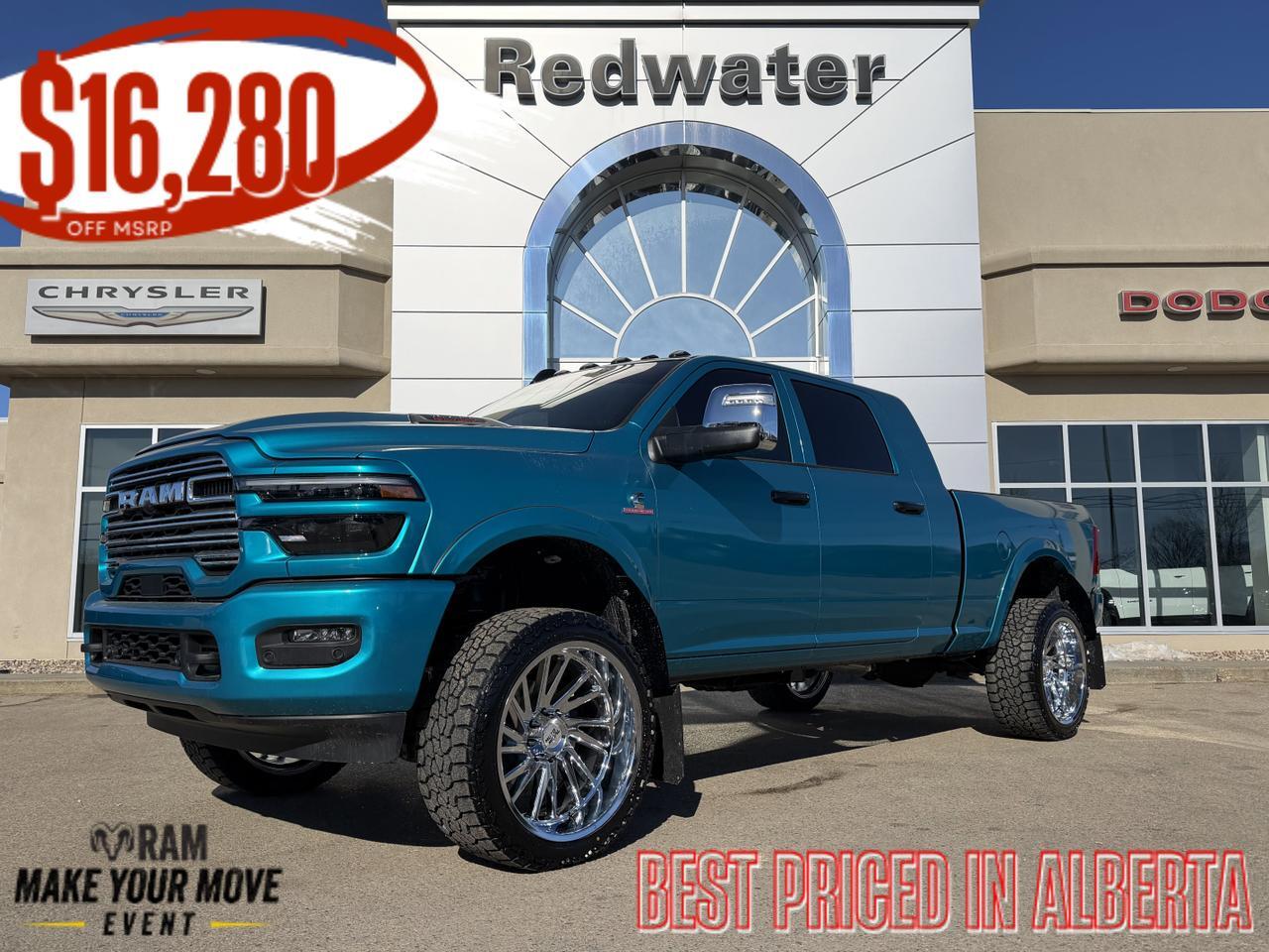 2026 Ram 3500 Laramie Mega Cab 4x4 | Rig Ready Ram | BLUDACRIS | 24" Rim's | Custom Wrap | 3" Lift | Rock Lights