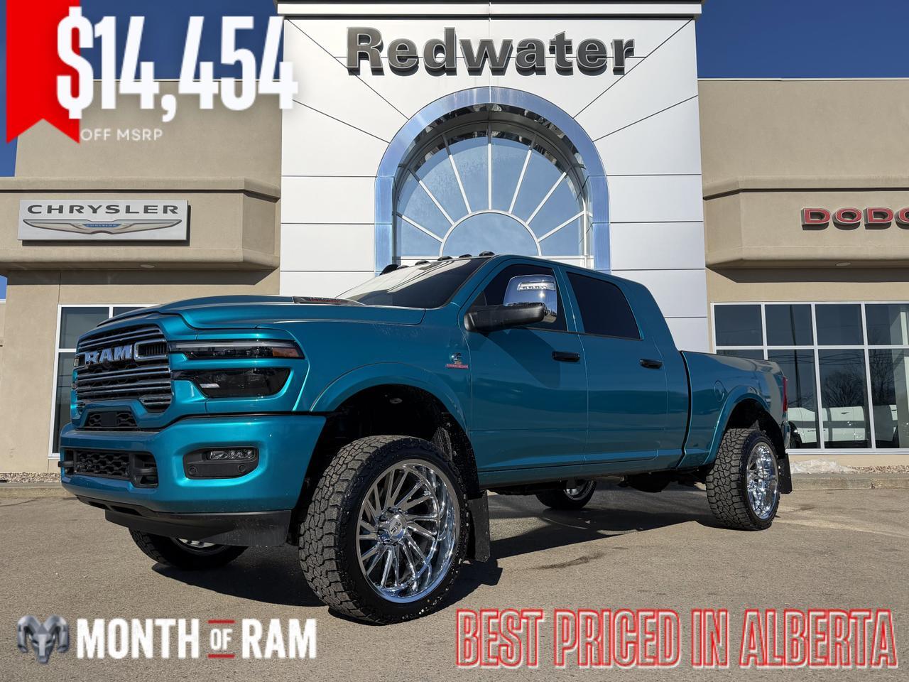 2026 Ram 3500 Laramie Mega Cab 4x4 | Rig Ready Ram | BLUDACRIS | 24" Rim's | Custom Wrap | 3" Lift | Rock Lights