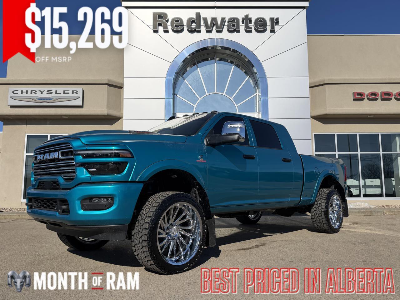 2026 Ram 3500 Laramie Mega Cab 4x4 | Rig Ready Ram | BLUDACRIS | 24" Rim's | Custom Wrap | 3" Lift | Rock Lights