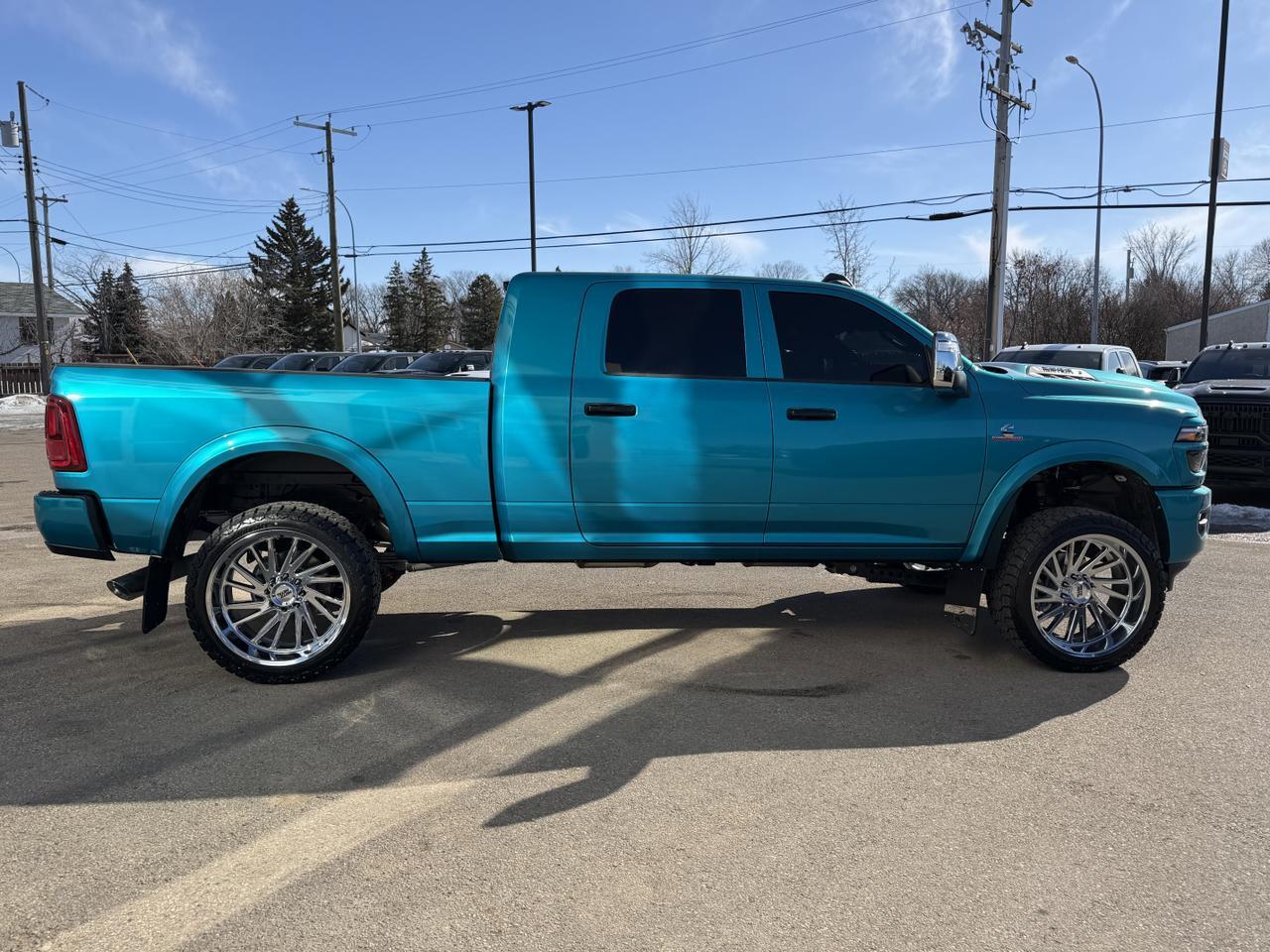 2026 Ram 3500 Laramie Mega Cab 4x4 | Rig Ready Ram | BLUDACRIS | 24" Rim's | Custom Wrap | 3" Lift | Rock Lights Redwater AB