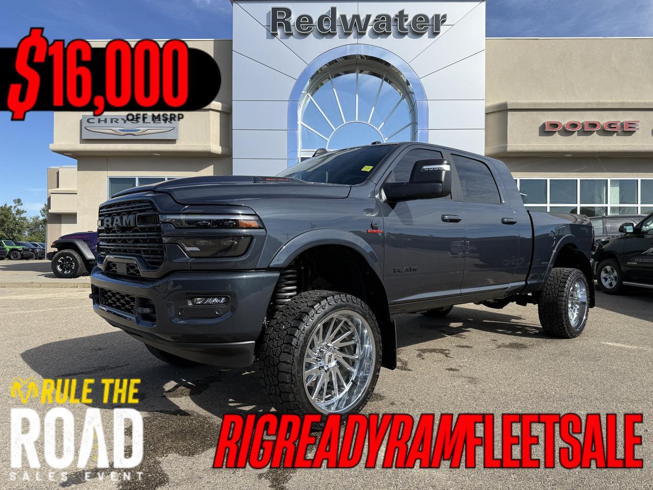 2026 Ram 3500 Laramie Mega Cab 4x4 | Rig Ready Ram | BLUEZILLA | 5" Inch Lift | 24" Rim's | 35" Tires | Loaded