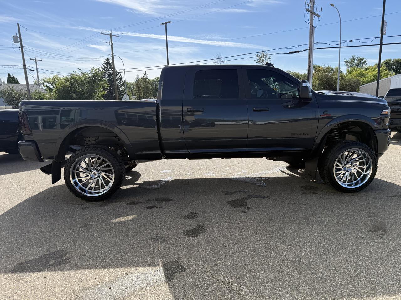 2026 Ram 3500 Laramie Mega Cab 4x4 | Rig Ready Ram | BLUEZILLA | 5" Inch Lift | 24" Rim's | 35" Tires | Loaded Redwater AB