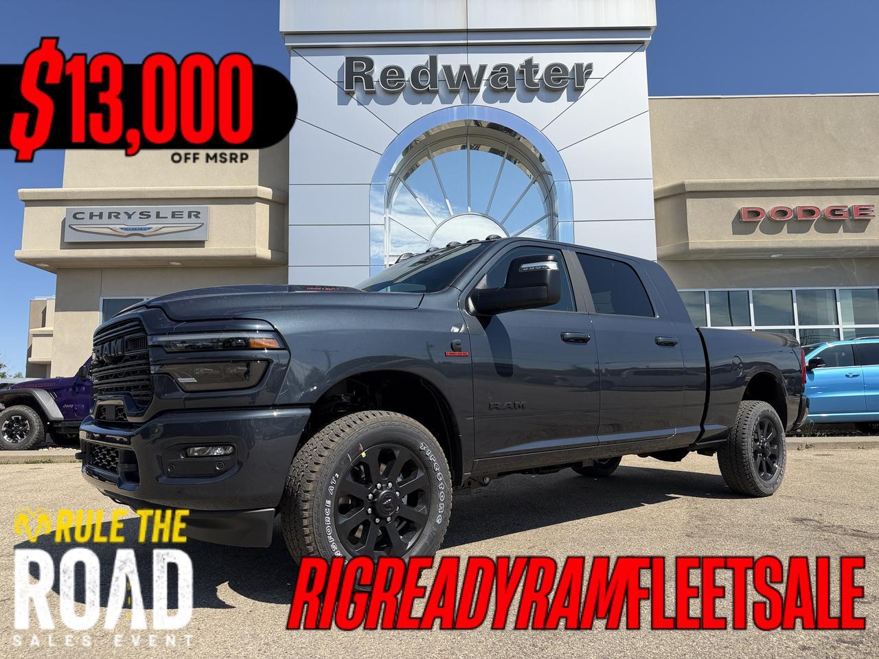 2026 Ram 3500 Laramie Mega Cab 4x4 | Rig Ready Ram | NAT DANS FANS | 3" Level Kit | 22" Rims | 35" Tires | Flares