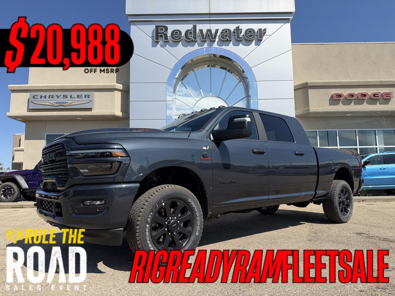 2026 Ram 3500 Laramie Mega Cab 4x4 | Rig Ready Ram | NAT DANS FANS | 3" Level Kit | 22" Rims | 35" Tires | Flares
