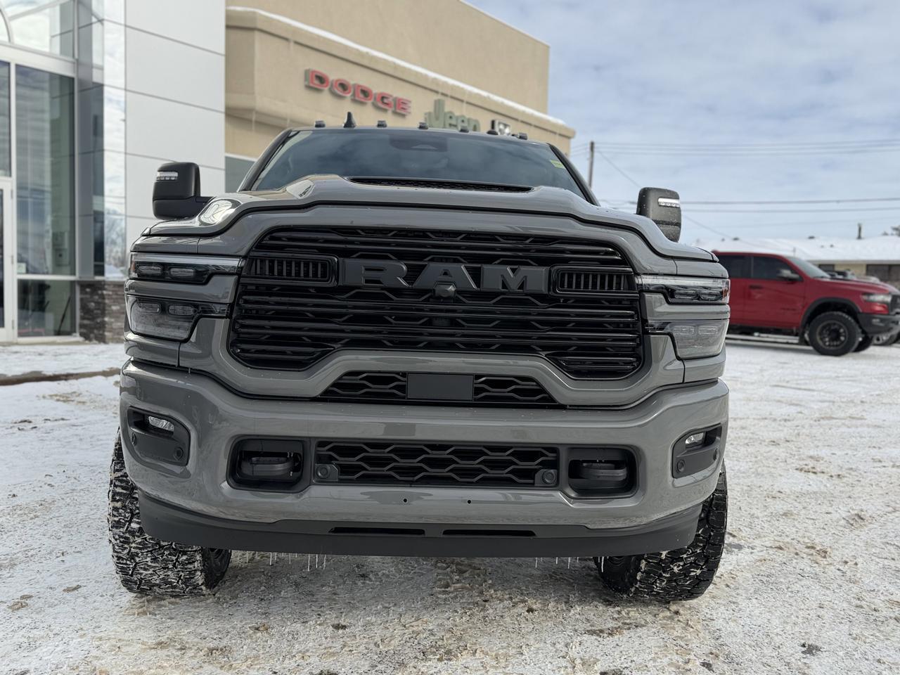 2026 Ram 3500 Laramie Mega Cab 4x4 Rig Ready RAM | EEYORE | 12IN Display | 5th Wheel Prep | 20IN Wheels Redwater AB