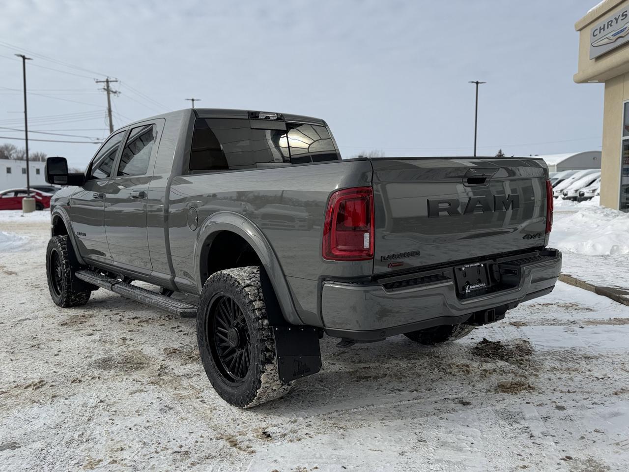 2026 Ram 3500 Laramie Mega Cab 4x4 Rig Ready RAM | EEYORE | 12IN Display | 5th Wheel Prep | 20IN Wheels Redwater AB
