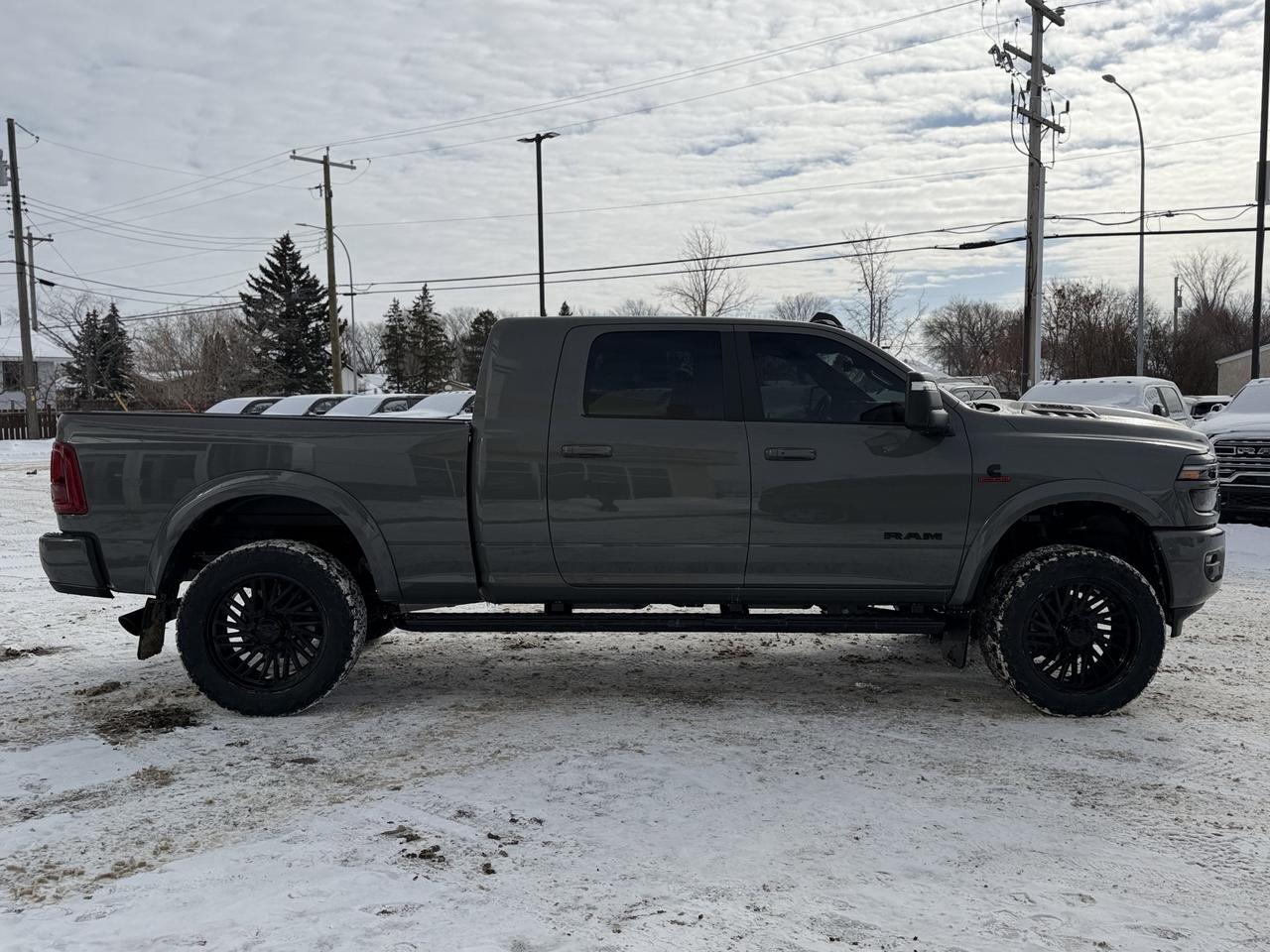 2026 Ram 3500 Laramie Mega Cab 4x4 Rig Ready RAM | EEYORE | 12IN Display | 5th Wheel Prep | 20IN Wheels Redwater AB