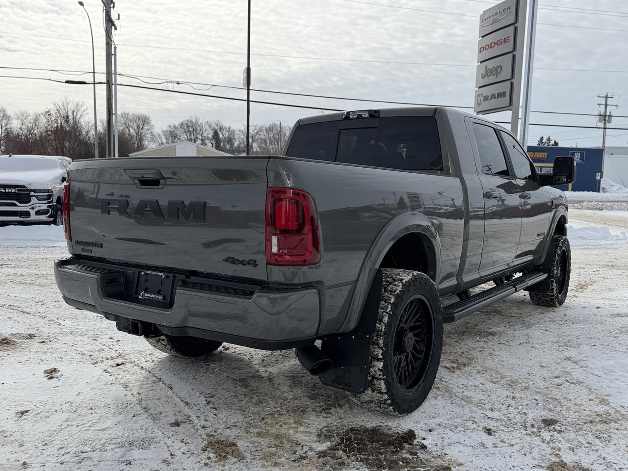 2026 Ram 3500 Laramie Mega Cab 4x4 Rig Ready RAM | EEYORE | 12IN Display | 5th Wheel Prep | 20IN Wheels Redwater AB