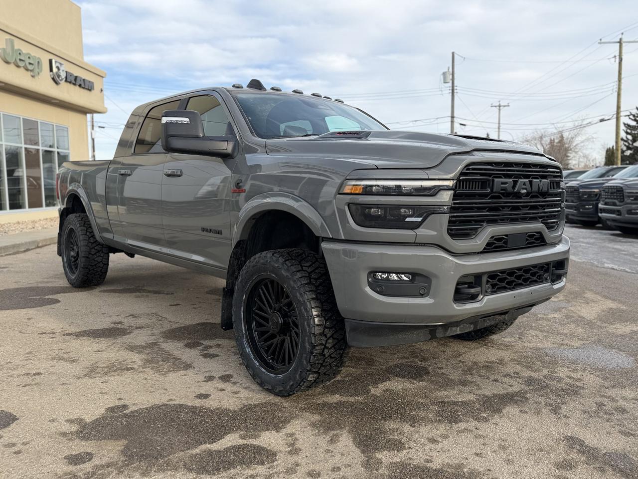 2026 Ram 3500 Laramie Mega Cab 4x4 Rig Ready RAM | EEYORE | 12IN Display | 5th Wheel Prep | 20IN Wheels Redwater AB
