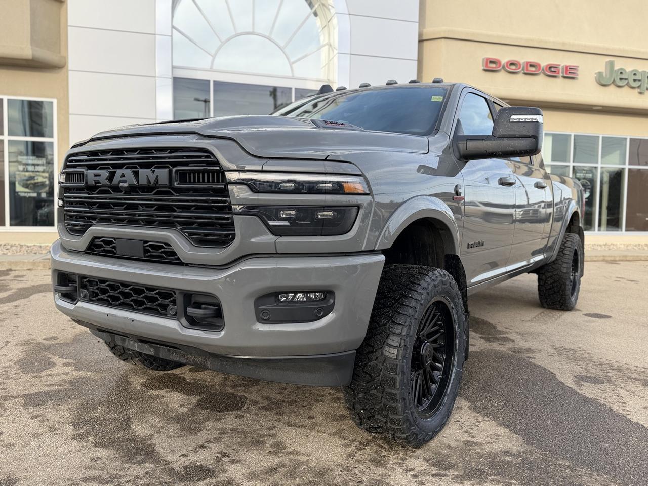 2026 Ram 3500 Laramie Mega Cab 4x4 Rig Ready RAM | EEYORE | 12IN Display | 5th Wheel Prep | 20IN Wheels Redwater AB