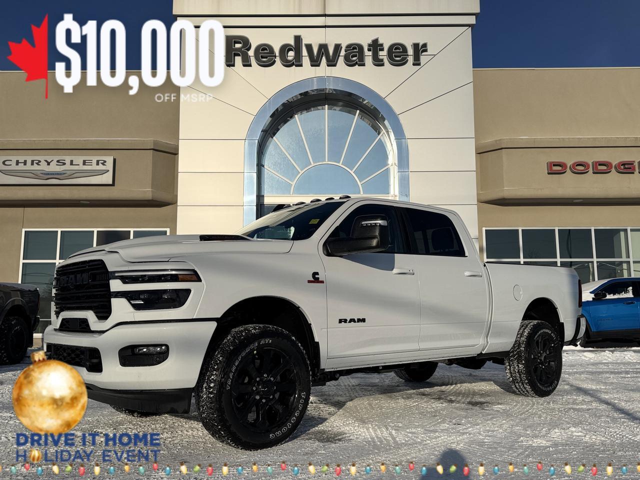 2026 Ram 3500 Laramie Night Edition 4x4 | 6.7L Cummins HO Turbo Diesel | Power Sunroof | Heated Ventilated Seats