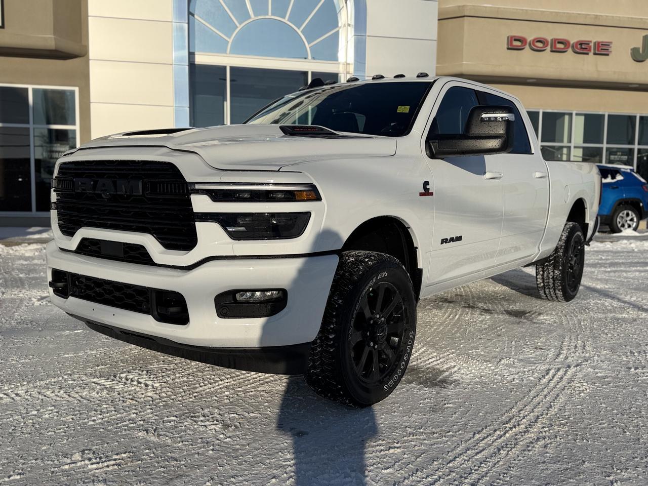 2026 Ram 3500 Laramie Night Edition 4x4 | 6.7L Cummins HO Turbo Diesel | Power Sunroof | Heated Ventilated Seats Redwater AB
