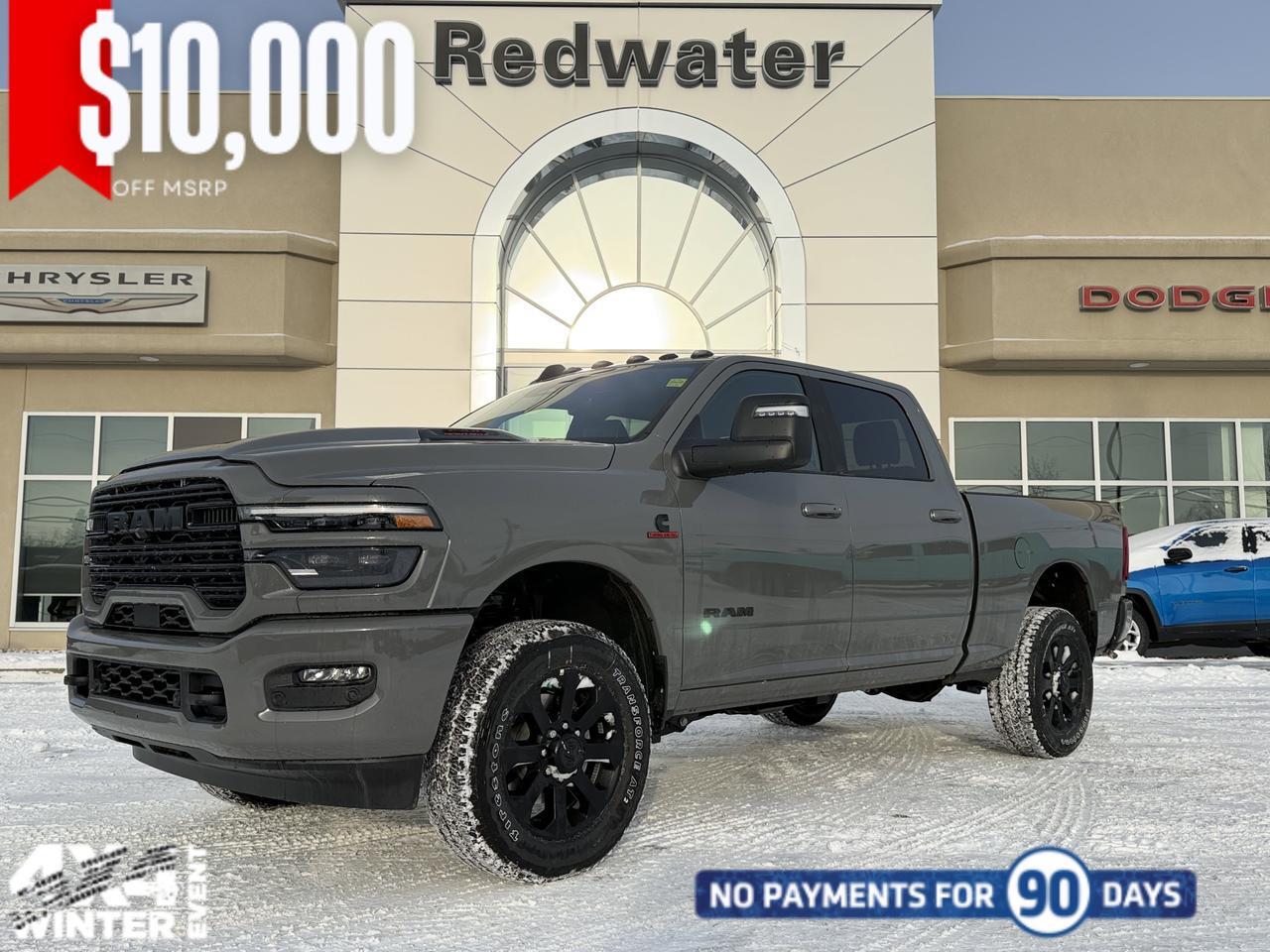 2026 Ram 3500 Laramie Night Edition Crew Cab | Rig Ready Ram |  Diesel | Leather | Sunroof | Towing | Sport Hood