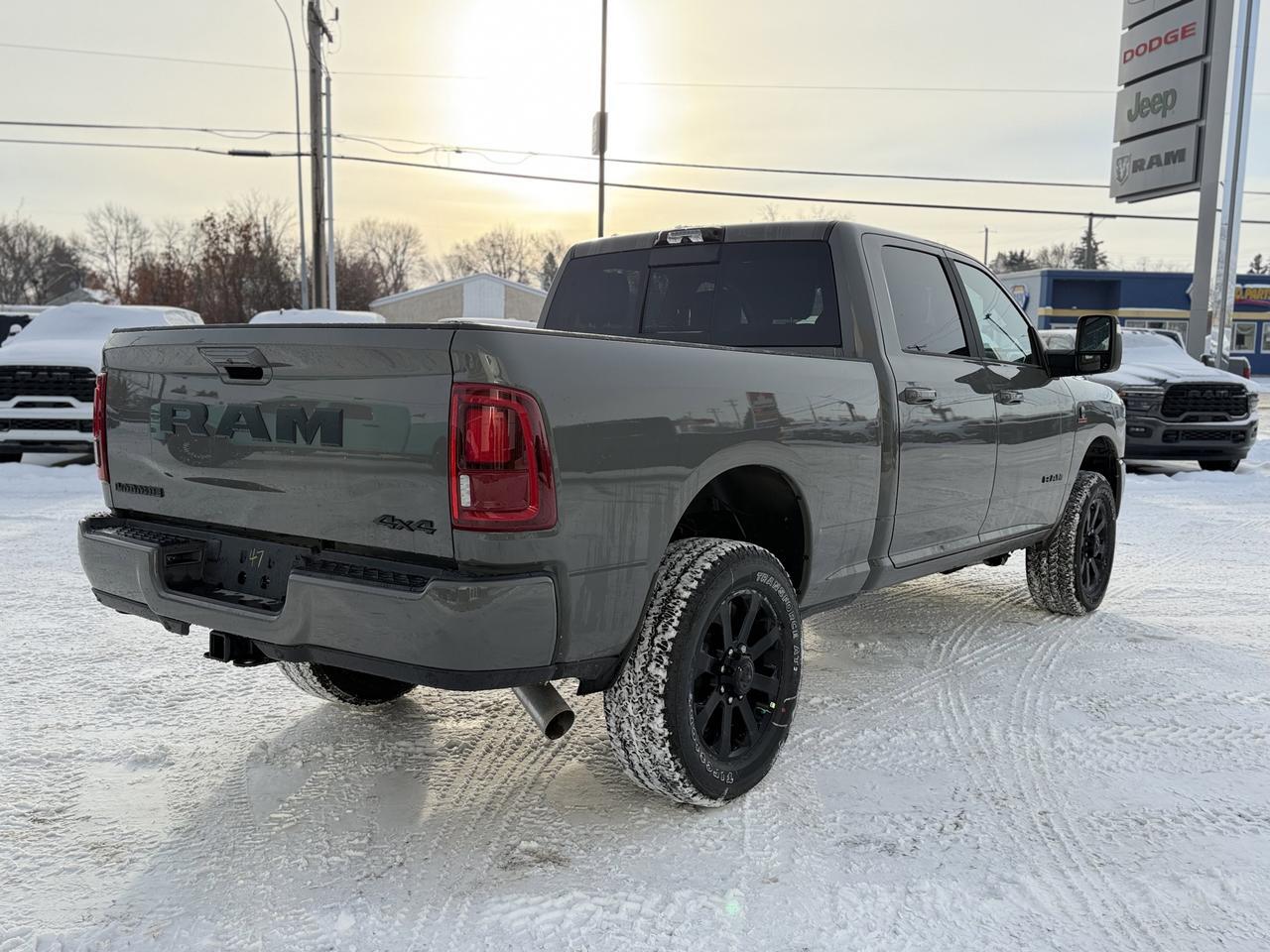 2026 Ram 3500 Laramie Night Edition Crew Cab | Rig Ready Ram |  Diesel | Leather | Sunroof | Towing | Sport Hood Redwater AB