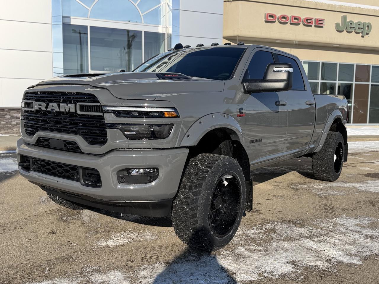 2026 Ram 3500 Laramie Night Edition Crew Cab | Rig Ready Ram | SMOKE SHOW | 3" Lift | 22" Tis Rim's | 35" Tire's Redwater AB