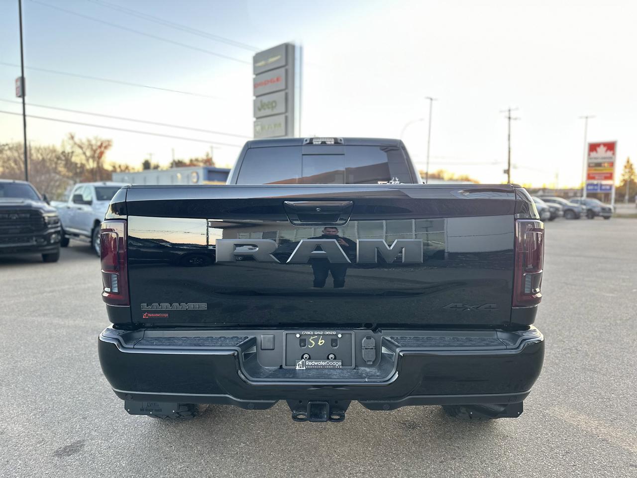 2026 Ram 3500 Laramie Night Edition Crew Cab 4x4 | BATMAN | Rig Ready Ram | Leather | Sport Hood | Sunroof Redwater AB