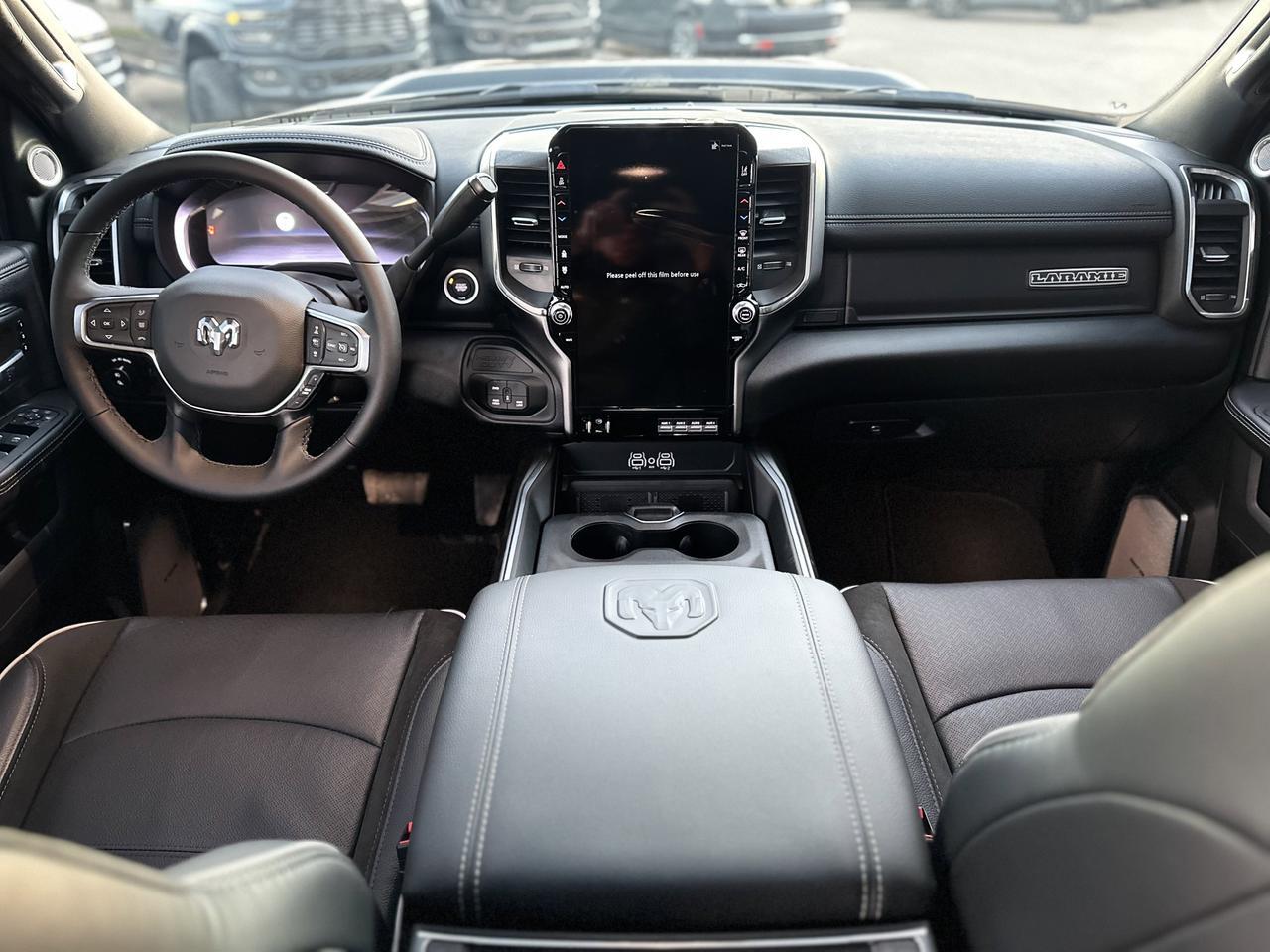 2026 Ram 3500 Laramie Night Edition Crew Cab 4x4 | BATMAN | Rig Ready Ram | Leather | Sport Hood | Sunroof Redwater AB