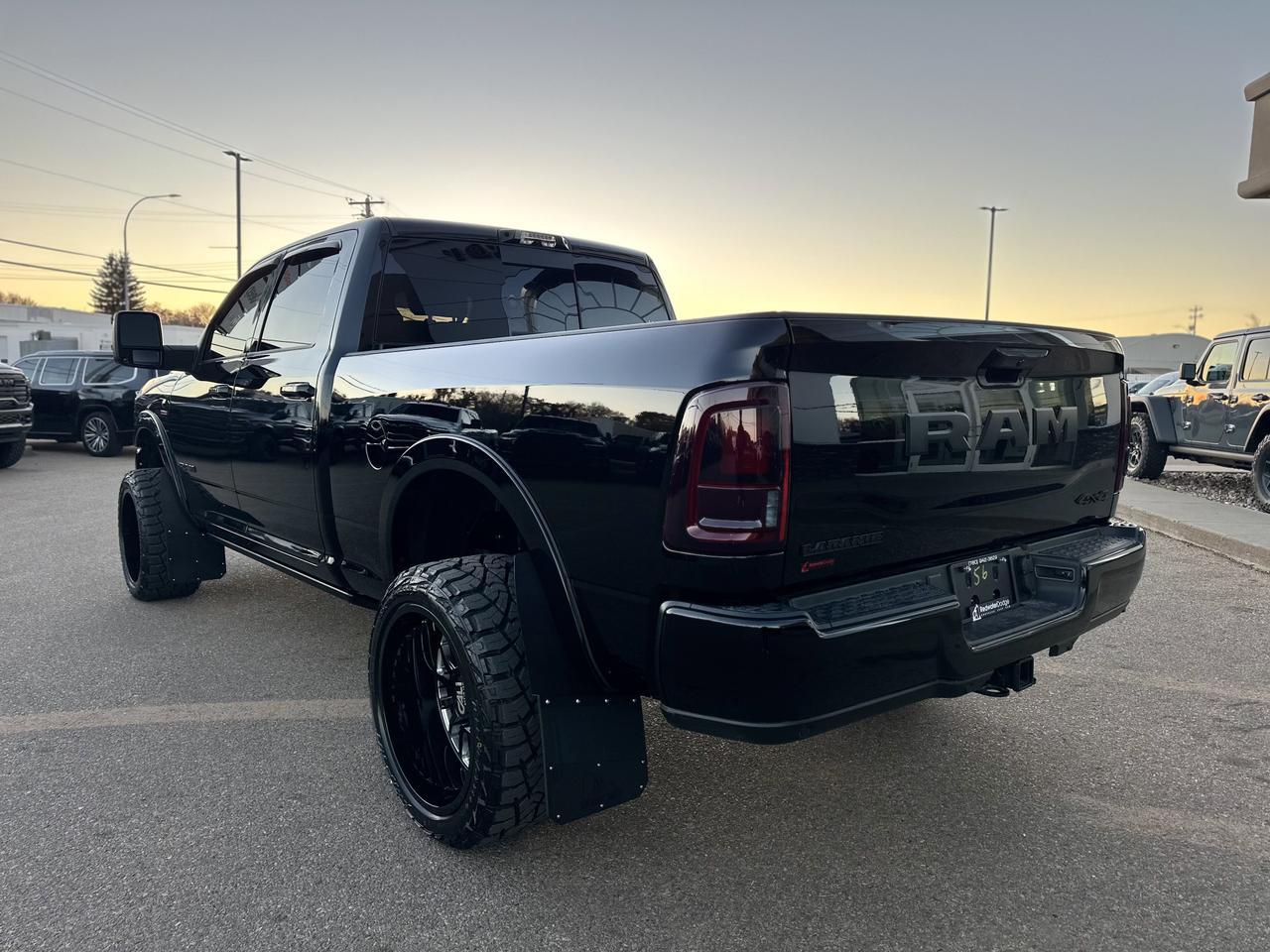 2026 Ram 3500 Laramie Night Edition Crew Cab 4x4 | BATMAN | Rig Ready Ram | Leather | Sport Hood | Sunroof Redwater AB