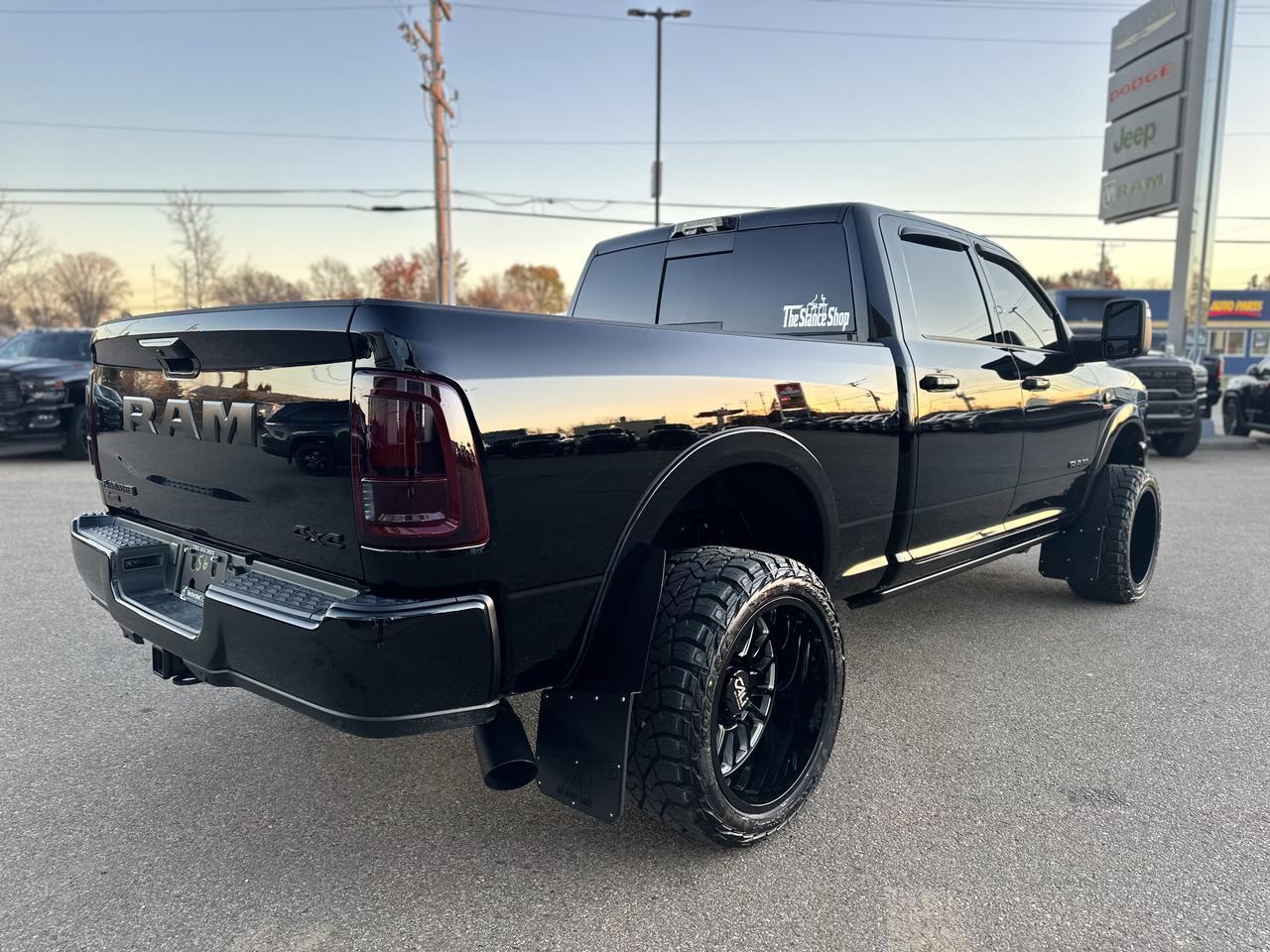 2026 Ram 3500 Laramie Night Edition Crew Cab 4x4 | BATMAN | Rig Ready Ram | Leather | Sport Hood | Sunroof Redwater AB
