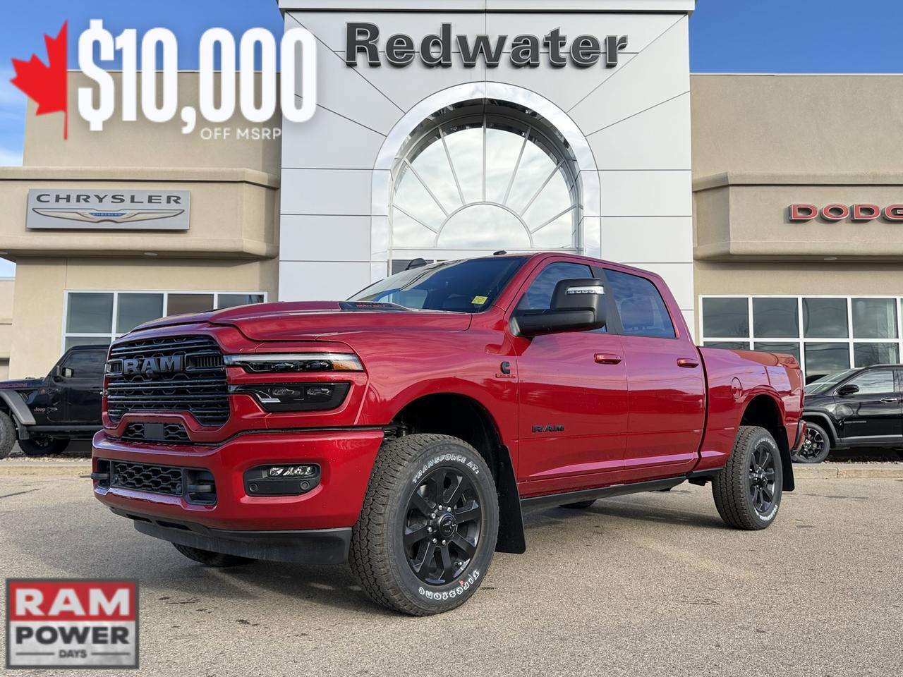 2026 Ram 3500 Laramie Night Edition Crew Cab 4x4 | Cummins | Leather | Towing | Remote Start | NAV