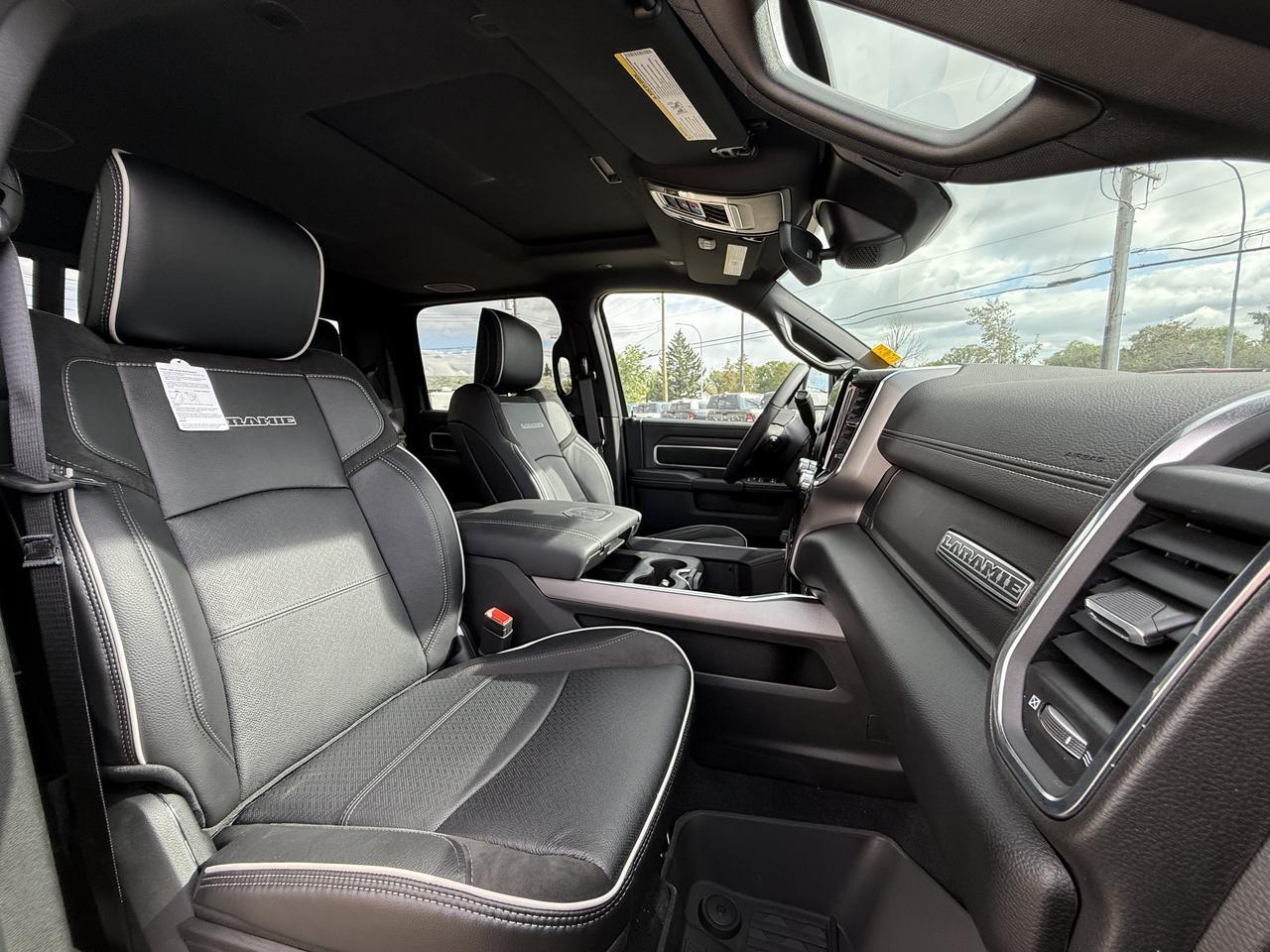 2026 Ram 3500 Laramie Night Edition Crew Cab 4x4 | Cummins Diesel | Black Leather | Heated Vented Seats Redwater AB