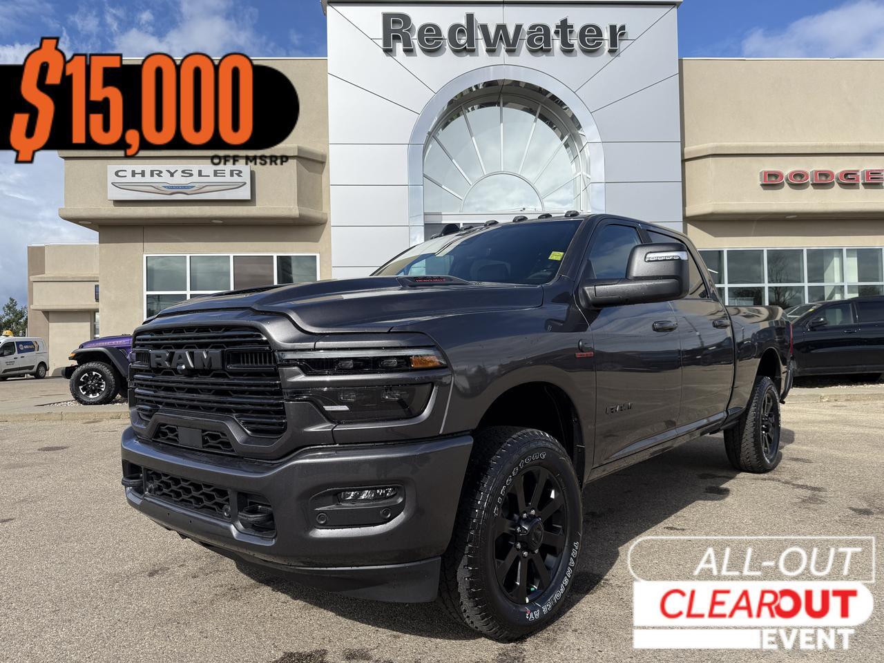 2026 Ram 3500 Laramie Night Edition Crew Cab 4x4 | Cummins Diesel | Black Leather | Heated Vented Seats