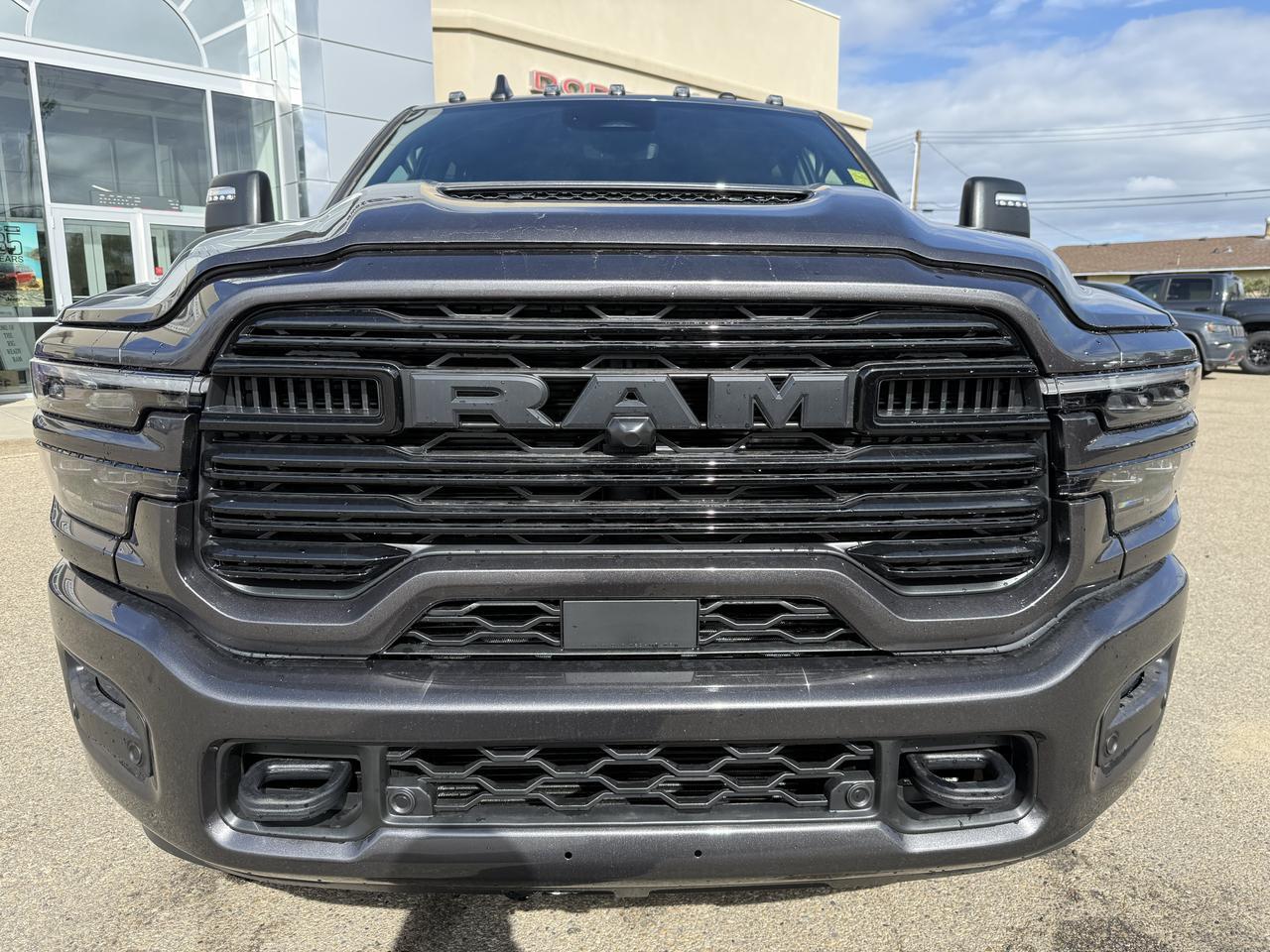 2026 Ram 3500 Laramie Night Edition Crew Cab 4x4 | Cummins Diesel | Black Leather | Heated Vented Seats Redwater AB