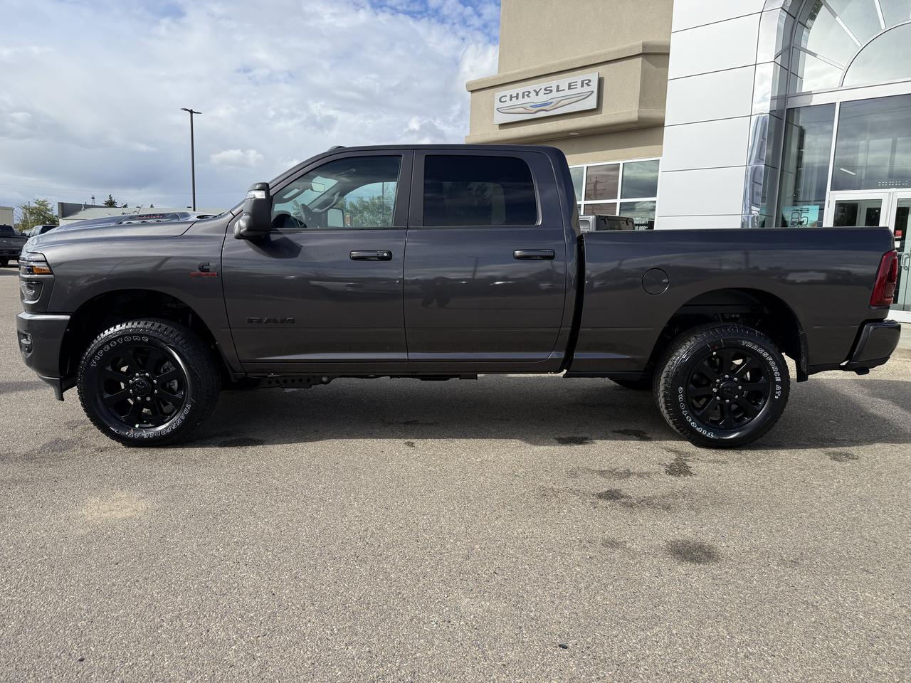 2026 Ram 3500 Laramie Night Edition Crew Cab 4x4 | Cummins Diesel | Black Leather | Heated Vented Seats Redwater AB