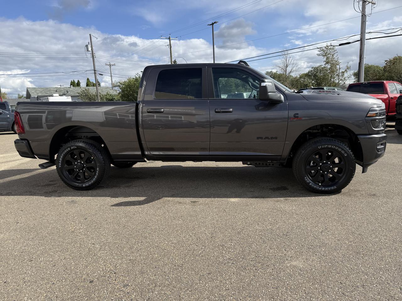 2026 Ram 3500 Laramie Night Edition Crew Cab 4x4 | Cummins Diesel | Black Leather | Heated Vented Seats Redwater AB
